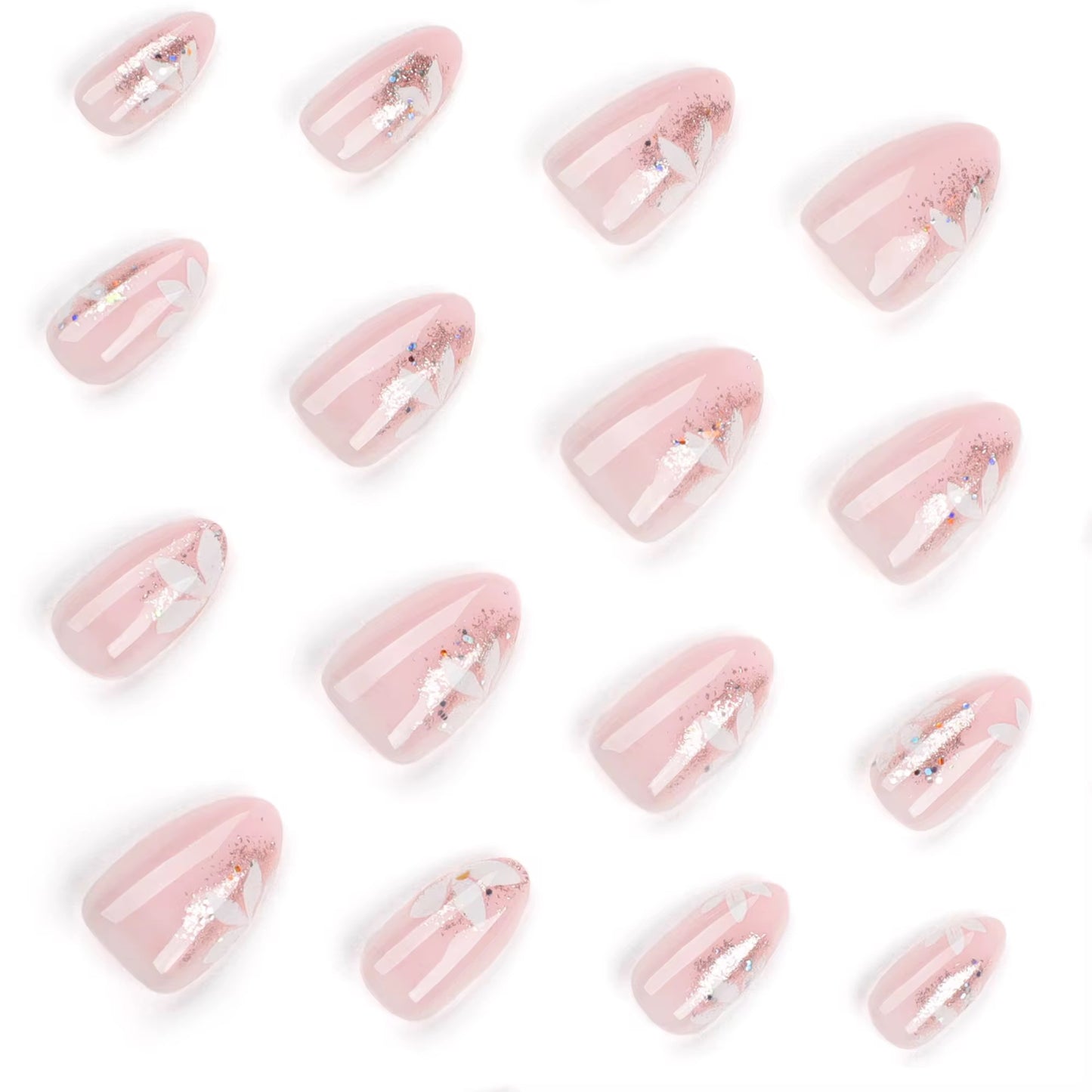 أظافر مزيفة جميلة يمكن إعادة استخدامها وتطبعها  Beautiful fake nails that can be reused and printed.