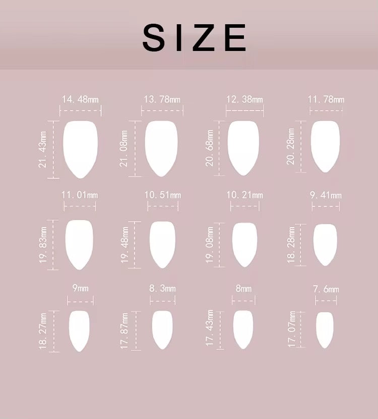 أظافر مزيفة جميلة يمكن إعادة استخدامها وتطبعها  Beautiful fake nails that can be reused and printed.