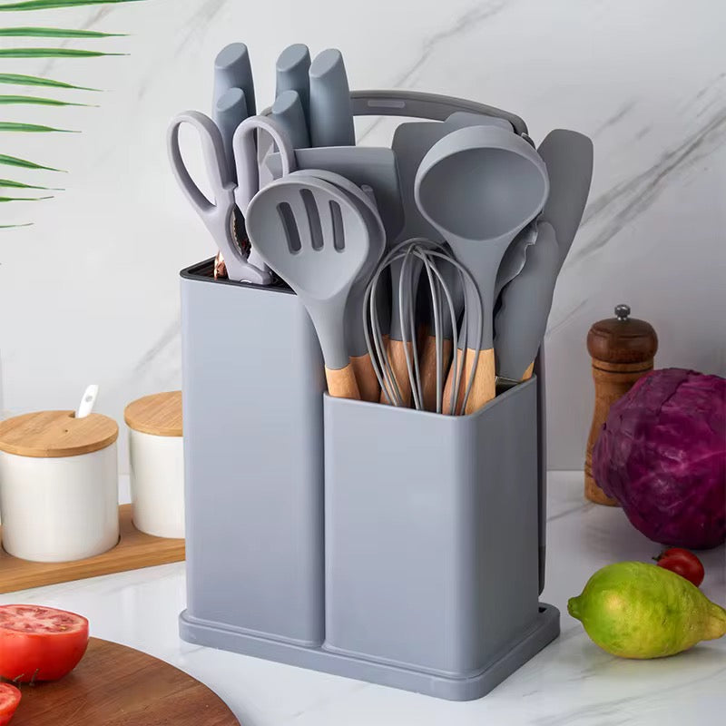 Sets Kitchen Spoon With Wooden Handle