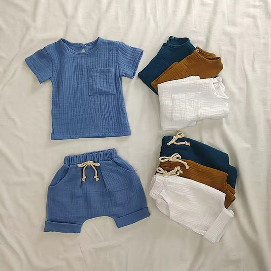 Boys' shorts, summer clothing set for children of both sexes