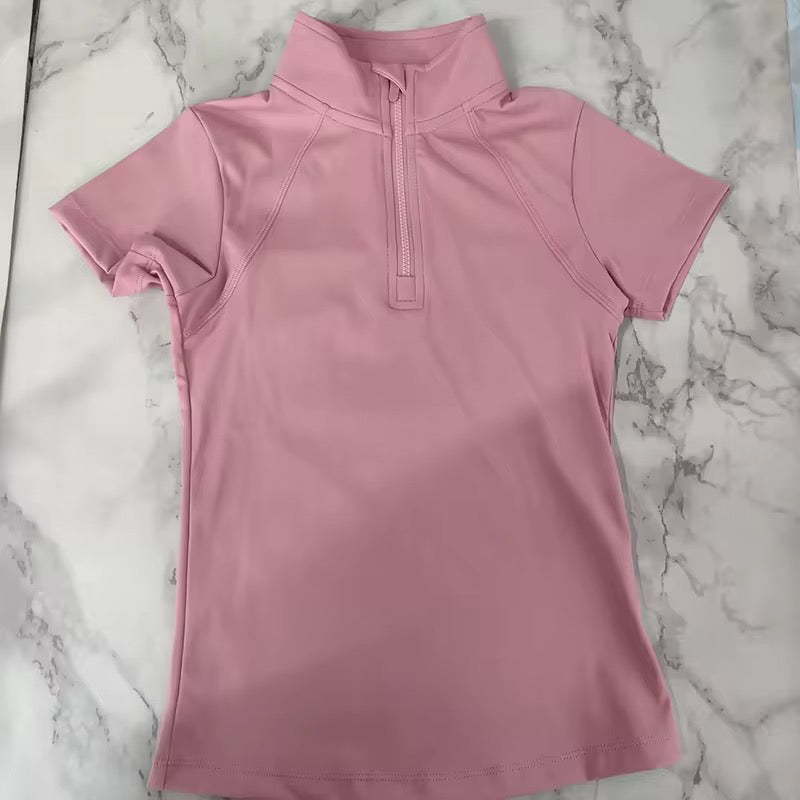 Horse riding t-shirt with zipper