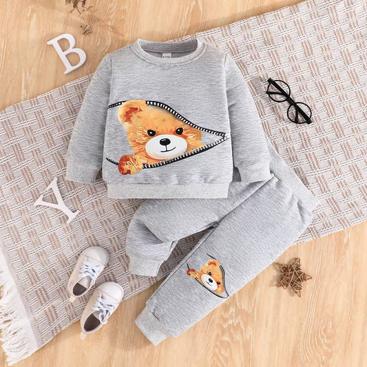 Boys' printed long-sleeved pants