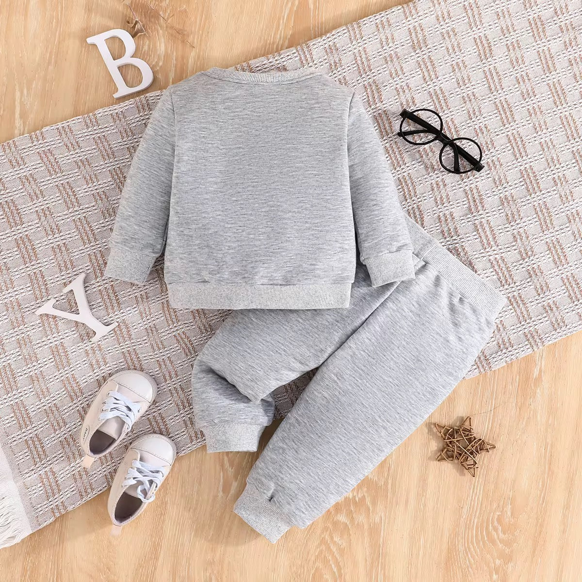 Boys' printed long-sleeved pants