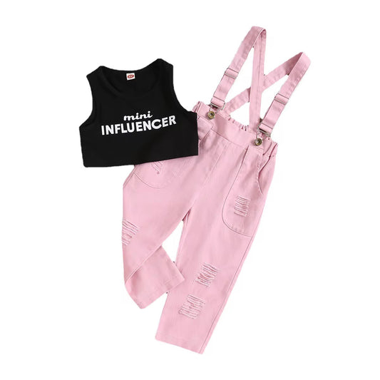 Elegant girls' suit with pants