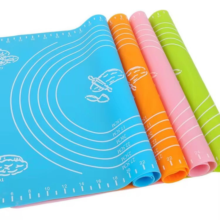 Silicone pastry mat, molds and baking tools