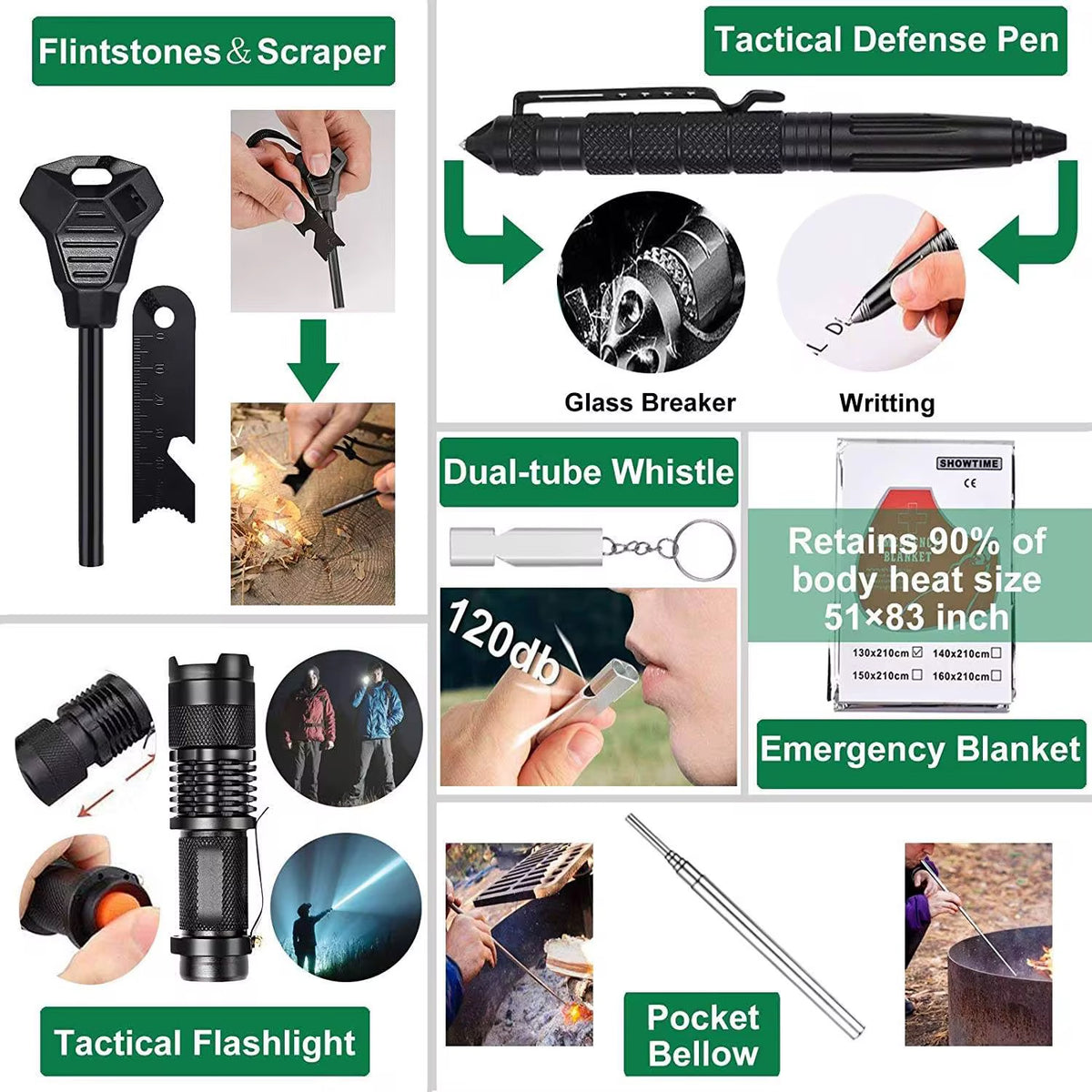 Outdoor Accessories Camping Emergency Kit
