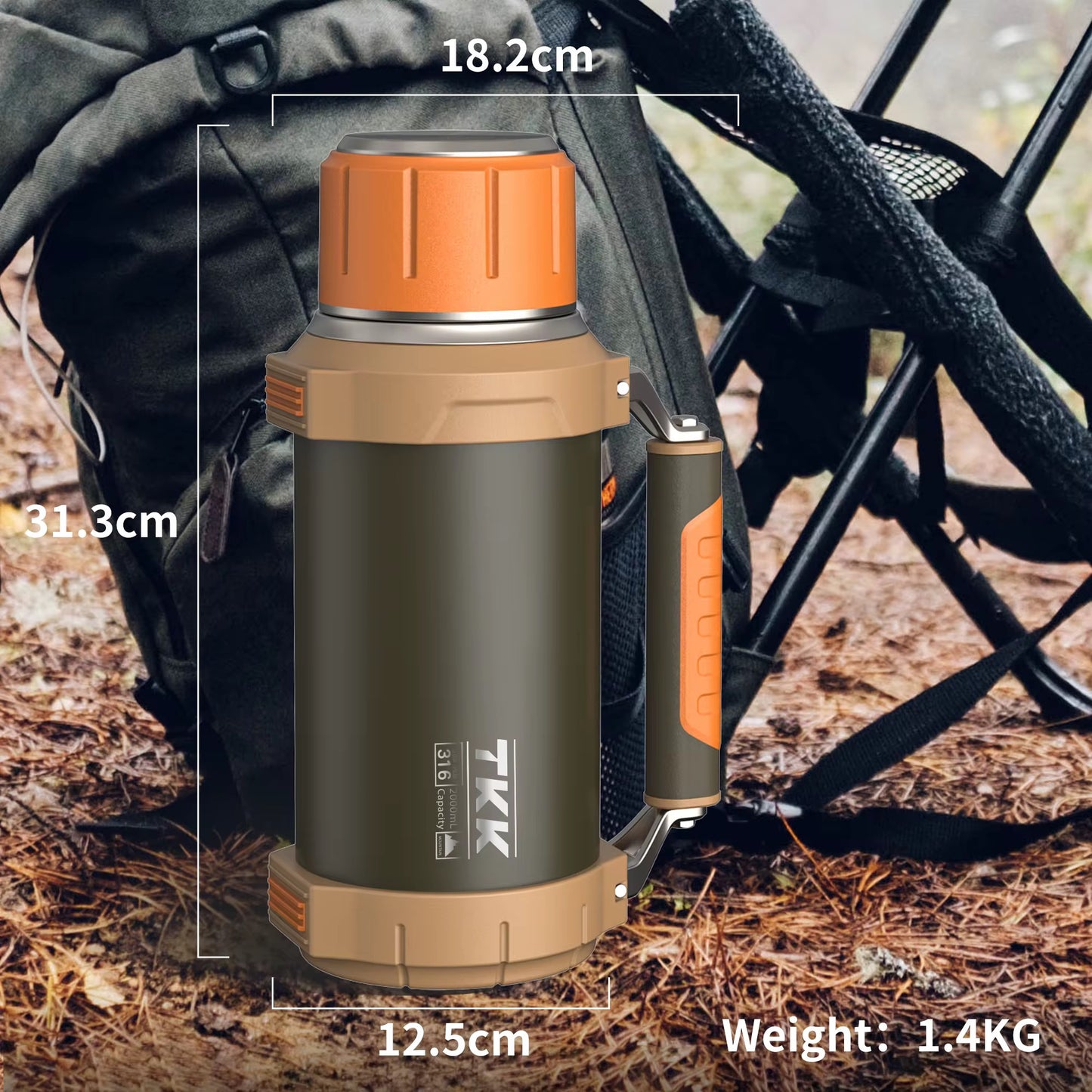Traditional Half Gallon Insulated Vacuum Water Bottle