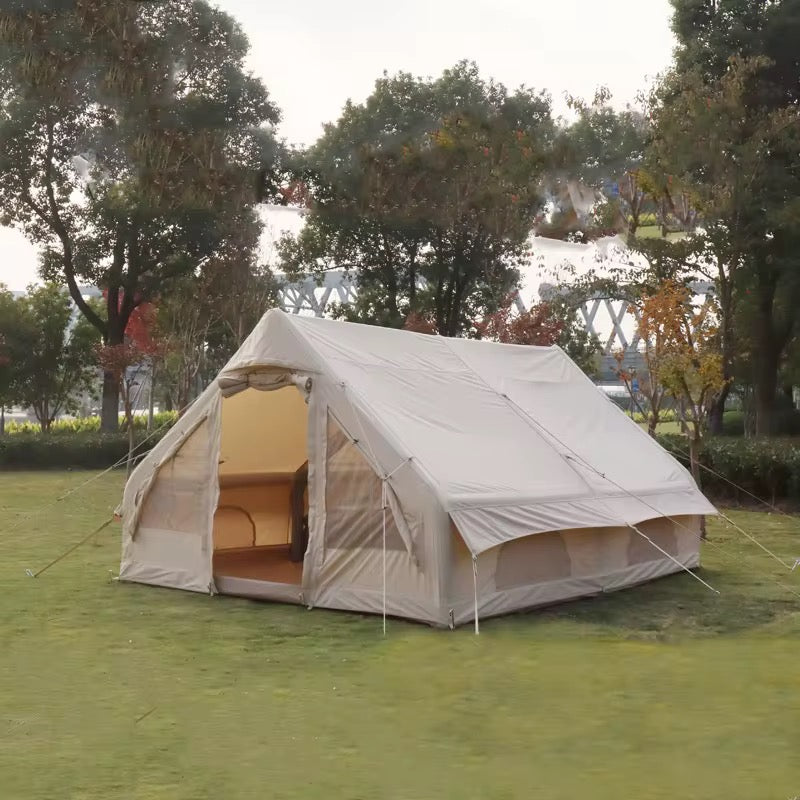 Trailer Height Nature Party White Inflatable Structures Camping Industrial Building 6 Man Mobi Garden