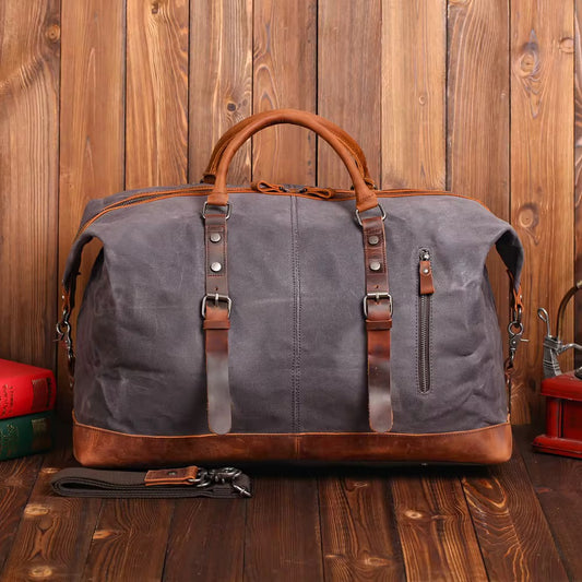 حقيبه سفر جلد للجنسين - Unisex Leather Travel Bag