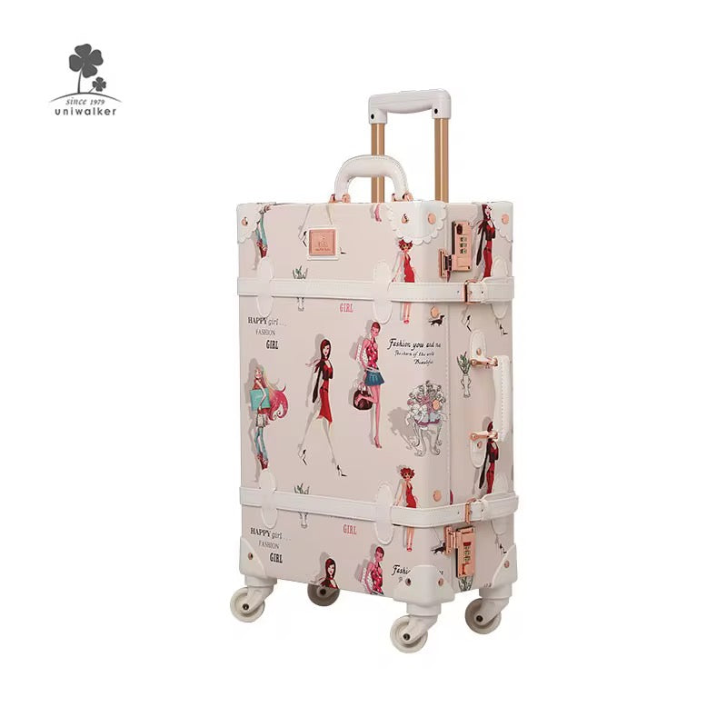 حقيبة سفر نسائية كلاسيكية بعجلات بحجم ٢٠ - Women's Classic Wheeled Travel Bag