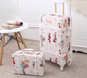 حقيبة سفر نسائية كلاسيكية بعجلات بحجم ٢٠ - Women's Classic Wheeled Travel Bag