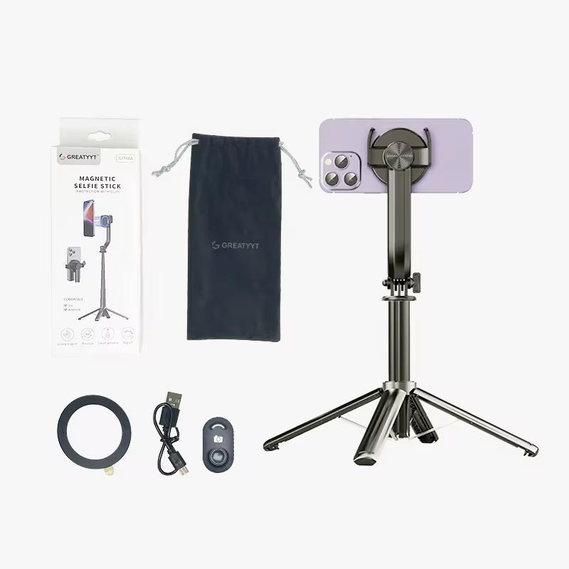 Selfie lens with phone holder