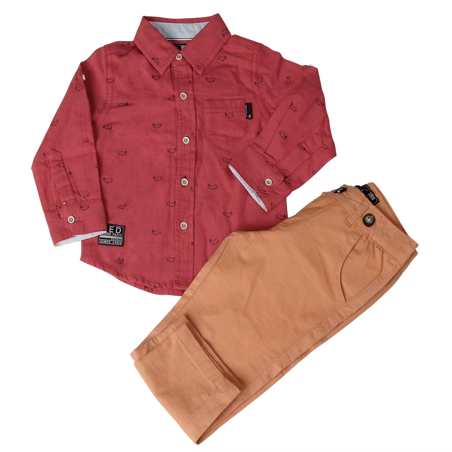 New style boys' pants with cartoon casual shirt