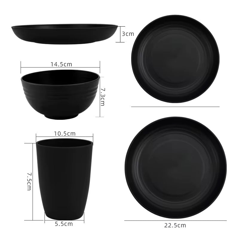 أطباق عشاء منزلية قابلة للتحلل  - Household Disposable Round Wheat