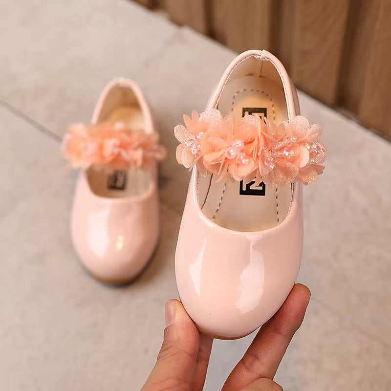 Girls Princess Leather Shoes, Water Diamond Kids Shoes.