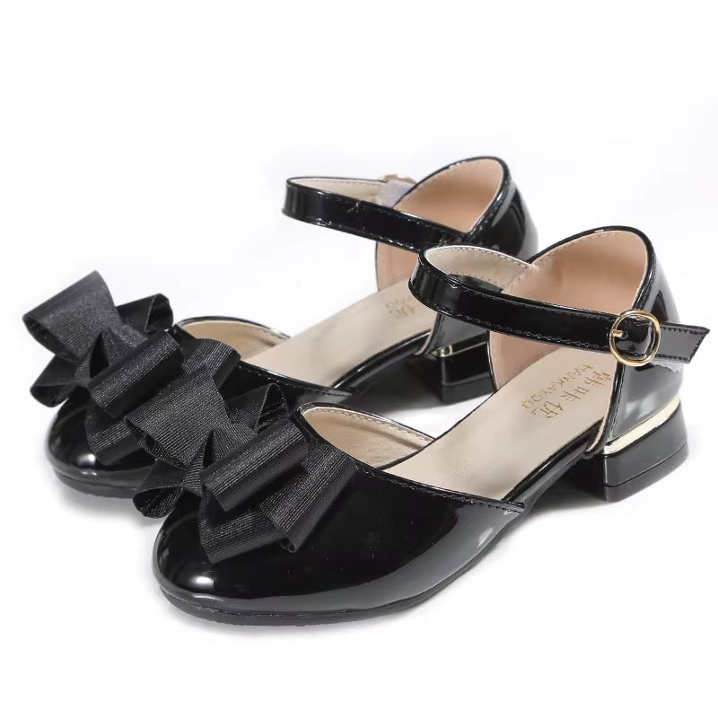Girls Sandal Heel Dress Shoe (Small/Large)
