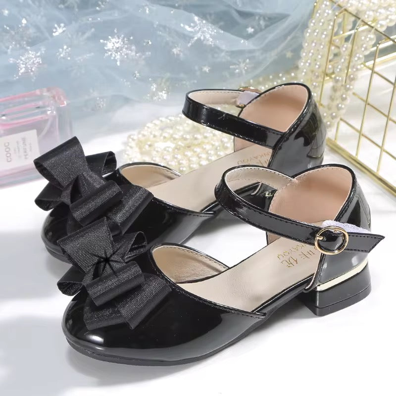 Girls Sandal Heel Dress Shoe (Small/Large)