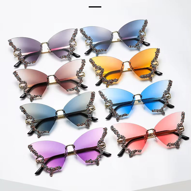 Butterfly shaped ladies glasses