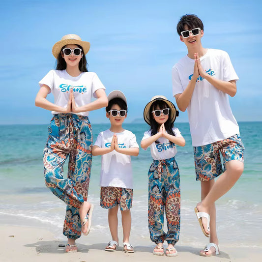 New summer casual clothes for parents and children