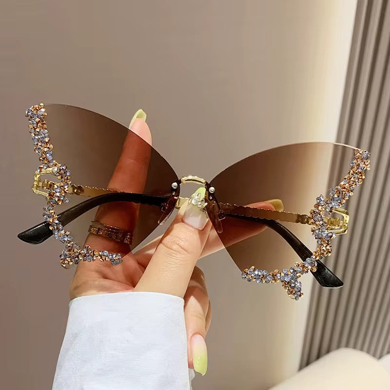 Butterfly shaped ladies glasses