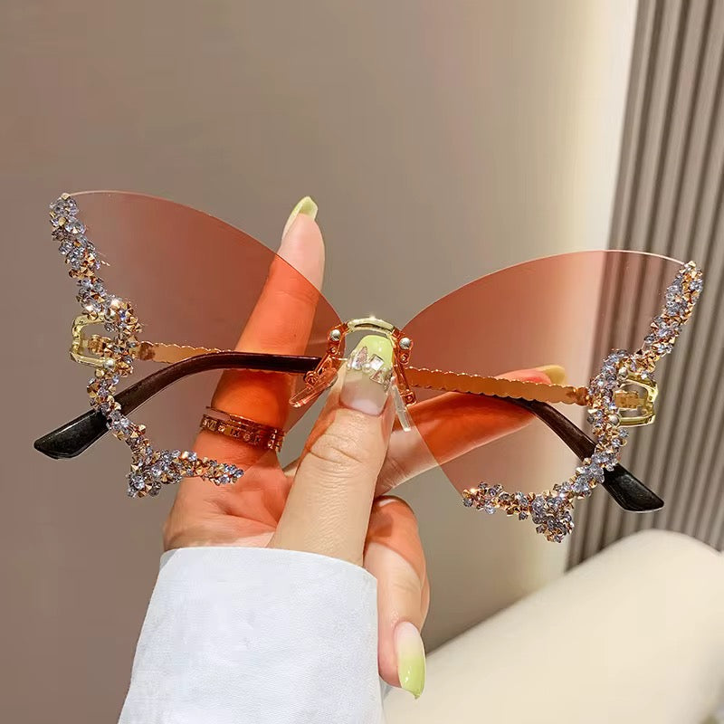 Butterfly shaped ladies glasses