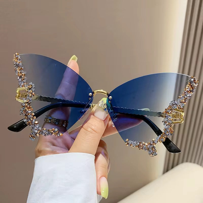 Butterfly shaped ladies glasses