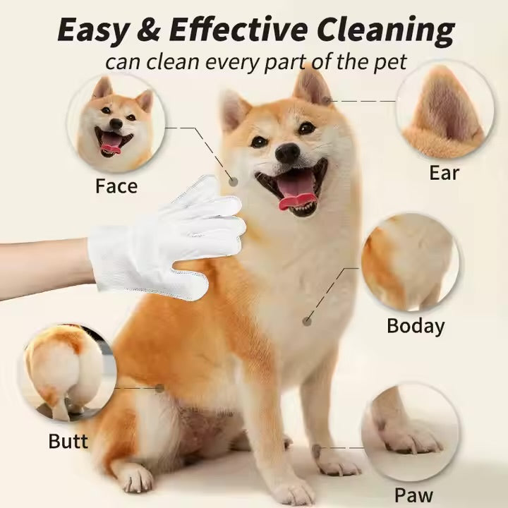 Soft Free-Wash Gloves for Cats and Dogs 
