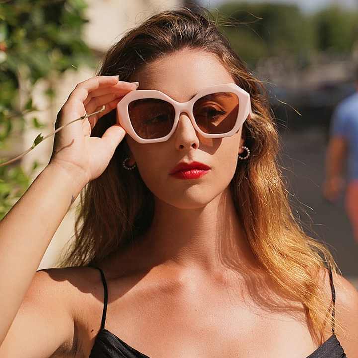 Sunray Women's Best Selling Square Frame Polygon Colored Newest Style Wholesale Fashion Sunglasses 