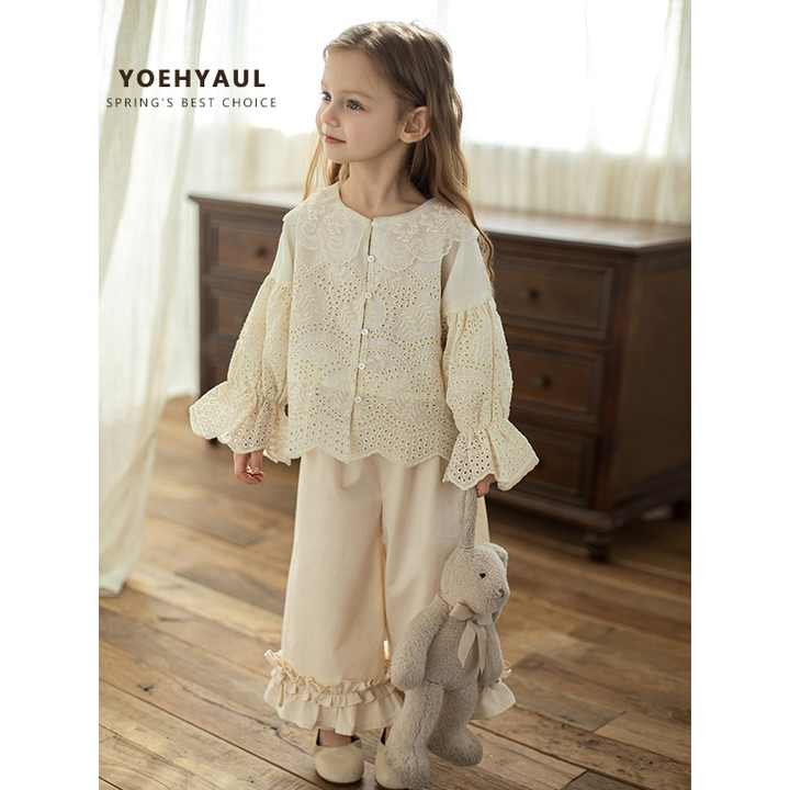 Toddler Kids Embroidery Cotton Princess Shirt 