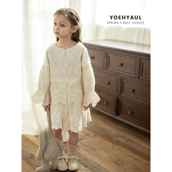 Toddler Kids Embroidery Cotton Princess Shirt 