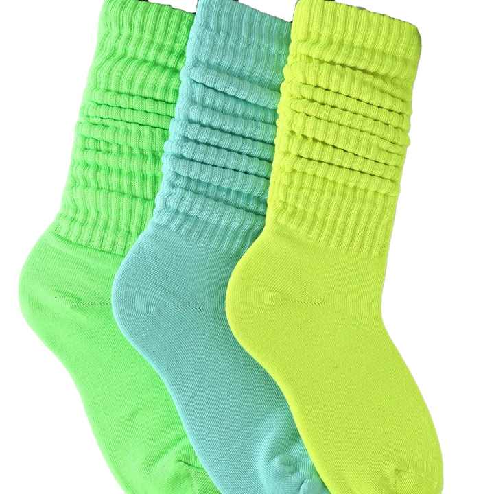 High Women Slouch Socks With 3 Packs Women's Loose Fluffy Thick Thread Socks Assorted Colors Loose Socks 