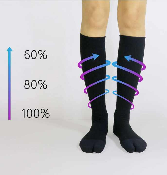 Breathable and Sustainable Knitted Technique for Cute Animal Print Knee High Compression Socks 